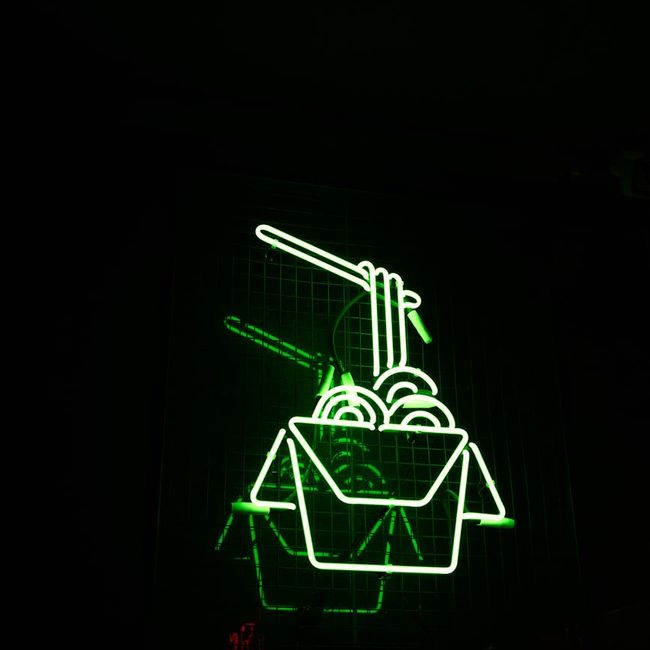 Abstract green neon visual representing health and energy